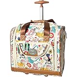 Lily Bloom Under The Seat Design Pattern Carry on Bag with Wheels (One Size, Furry Friend-2)