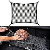VEHIRIE Cargo Net Elastic Car Boot Net Organiser 80 x 60 cm Double-layer Luggage Protection Net Trunk Storage Mesh Pocket for VW, Audi, Ford, BMW, Other Cars, SUVs, Vans