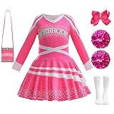 keaiyouhuo Cheerleader Costume for Kids Cheerleading Outfits Girls Movie Halloween Party Fancy Dress Up Uniform Outfit