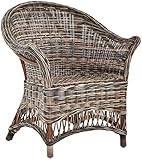 korb.outlet Children's Armchair with Armrests Made of Real Rattan Chair Children's Room (Multi-Colour)