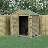 Forest Garden 4LIFE Apex Shed 7x5 - Double Door - No Window