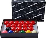 POWERGLIDE 22 Ball Snooker Set | 15 Reds | Tournament | Full Size 2 1/16" / 52.4mm Diameter | Boxed