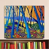 David Hockney Winter Trees Canvas Painting Modern Canvas Printing Poster Wall Art Abstract Pictures Living Room Office Decoration Frameless (Color : No Frame, Size : 50x70cm(20x28in) 1pcs)
