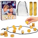 Joycabin Magnetic Chess Game, Educational Chess Game Checkers Game with 20 Pieces Chess, Logic Training Board Game for Kids, Family Party Supplies for Family Gathering and Travel