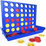 Pup Go Big Size 4 in a Row Board Game for Kids Ages 3-8, Perfect Educational Family Garden Games for Boys & Girls, 2 Player Strategy Game with 6 Spare Discs, Foldable Design (Big Size)