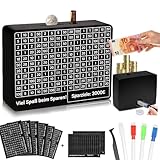Betensh Money Box Wood Black - Money Box with Numbers Checks, Goalsaver Box for Adults and Children, Money Box 500-10,000 Euro, No Assembly