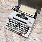 Vintage Typewriter - Perfect for Writing Novels Anywhere, Retro Manual Typewriter in Red-Blackkeyboard with English Keyboard, Ideal for Adventurous Writers in the Jungle