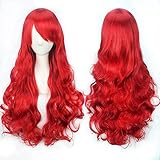 ColorfulPanda Charming Long Red Curly Full Wavy Hair Wig Anime Cosplay Halloween Costume Party Synthetic Wigs for Women