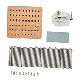 HURRISE Watch Repair Staking Tool Set with 50 Punches 10 Stakes, Watchmaker Jewelling Punching Kit, Comfortable Non Slip Handle, Accessories Included for Watch Repair