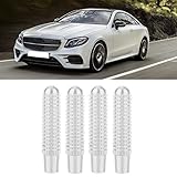 Broco 4pcs Car Door Lock Pin Knob Cover Fit for Benz A B E CLA GLA GLC GLK Class(Silver)