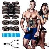 Deenor ABS Trainer Muscle Stimulator, EMS Muscle Stimulator, Electric Abdominal Muscle Toner, 10 Modes & 20 Intensities For Abdominal/Arm/Leg/Hip Training