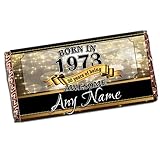 Personalised Happy Birthday Born In Any Year Chocolate Bar N122 Any Age 16th 18th 21st 30th 40th 50th 60th 70th 80th
