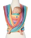 Hip Baby Wrap Woven Wrap Baby Carrier for Infants and Toddlers (Summer Rainbow)