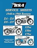 BSA BANTAM D1-D3-D5-D7 'SERVICE SHEETS' 1948-1966 RIGID, SPRING FRAME AND SWING ARM 125cc-150cc-175cc MODELS