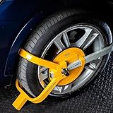 alca Germany Anti-theft Wheel Clamp for Campervan Ducato Crafter Boxer Heavy Duty Anti Theft Protection With Cover Disc For Bolts (Large 16"-19" Tyres 306321+D)