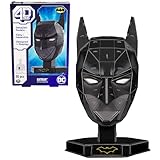 4D Build Batman Mask Detailed 3D Model Kit Made Cardboard, 90 Pieces, for Batman Fans from 12 Years