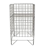 Pentrum Medium White Square Dump Wire Metal Bin Storage Basket Shop Market Display