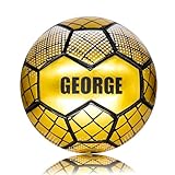 Personalised Football Ball - Customise with any name (Gold - Size 5)