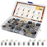 Pulchra 40 pcs Electric Motor Carbon Brushes, Have 10 Sizes Carbon Brushes for Replacement Repair Power Tools and Motors Part Suitable for use in Electric Hammer Drills, Circular Saws, Angle Grinders