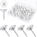 Zimoer 100 Transparent Drawing Pins, Colourable, Suitable for Multiple Uses