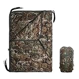 GHILEO Camo Poncho Liner, Army Blanket, Military Sleeping Bag, with A Compression Carrying Bag, for Traveling, Hiking, Camping, Outdoor Survival, Car Blanket