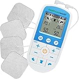 Digital TENS and EMS Machine | Drug-Free Natural Pain Relief | 3-in-1 Pain Relief, Rehabilitation and Massage | Dual Channel | 4-Self Adhesive Electrodes | Healthcare World