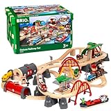 BRIO World Deluxe Wooden Railway Train Set for Kids Age 3 Years Up