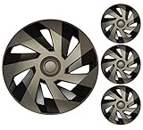 UKB4C 4 x Graphite Grey Wheel Trims Hub Caps 16" fits VW Polo Golf Fox Lupo