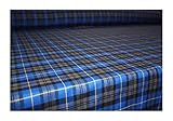 145 x 200 cm Traditional Tartan Polyviscose Rectangle Table Cloth Burns Night Christmas Hogmanay Home Decoration [Blue Hunting]