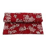 Inzopo Plum Blossom Japanese Kimono Cotton Fabric Quilting Clothes Fabric by the Metre - Red, 50x140cm Red 50x140cm