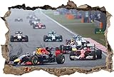 Formula 1 F1 Race Cars Smashed Wall Decal Graphic Sticker Art Mural