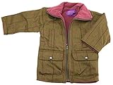 Lambland Girls' Fleece-Lined Zipped Tweed Coat – Stylish & Warm Kids' Winter Jacket (UK, Age, 7 Years, 8 Years, Regular, Green)