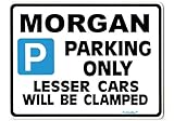 Parking Sign compatible for Morgan car owner gift - Personalised for plus four six 4 8 4/4 3 wheeler aero super car models - Size small or Large