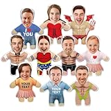 Custom Photo Human Shape Throw Pillow Personalised Face Design Multiple Costumes Upload Your Photo Soft Plush HD Printing Anti-Fade Washable Comfortable Durable Stitching Home/Car Decor Daily Use