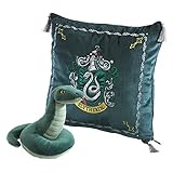 The Noble Collection Harry Potter Slytherin House Mascot Plush & Cushion - Officially Licensed 13in (34cm) Slytherin Snake Plush Toy Dolls Gifts