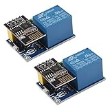 2Pcs ESP8266 WiFi Relay Module, ESP8266 ESP-01S Serial WiFi Wireless Transceiver Module Phone APP ESP01S WiFi Module Smart Home WiFi Remote Switch for Arduino