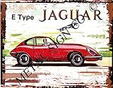 E TYPE JAGUAR ADVERTISING SIGN SMAL RETRO VINTAGE STYLE tin wall art shed workshop garage classic cars