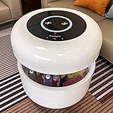 NVIVN Smart Coffee Table, Smart Refrigerator Table, with Cold Storage & Temperature Control Drawer, 30dB Bass Operation, Wireless Charging, Suitable for Watching Football Etc