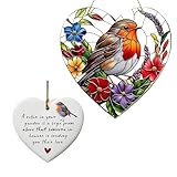2 PCS Robin Garden Ornaments Outdoor Set, Garden Decorations Outdoor Gardens Gifts for Women, Memorial Robin Gifts Ornaments Outdoors Suitable for Living Room, Window and Outdoors Decoration