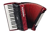 Hohner A16732 Bravo Line Facelift III -96 Bass Chromatic Piano Accordion with Gig Bag, Red