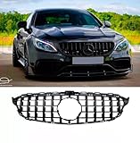 Auto Perfectionists UK Front Panamericana GT GTR Grill Compatible With Mercedes C Class W205 2014-2018 ABS Gloss Black