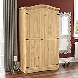 Vida Designs Corona Wardrobe, 2 Door, Solid Pine Wood