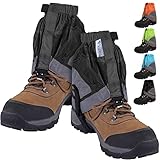 Tyuodna Waterproof Low Ankle Gaiters for Hiking, Breathable Snow Boot Gaiters with Storage Bag for Walking, Prevent Sand Protective Low Gaiters Ankle Walking Gaiters for Men & Women (Grey)