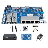 Banana Pi BPI-R4 WiFi 7 Router Development Board with MediaTek MT7988A Chip, 4GB RAM and 8G eMMC onboard, 2x 10Gbe SFP Slot, 4x Gbe Network Connection (Package with WiFi 7 and Metal Case)