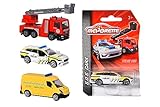 Majorette 212057182007 Norwegian rescue vehicles Norwegian rescue vehicles, available as fire engine, Volvo V90 police car or ambulance, 7.5 cm, ab 3 (assorted)