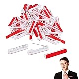 50pcs Safety BarPins with Adhesive Sticky Back SafetyPins,35mm Safety BarPins Plastic Adhesive Bar Safety Pins ID Badge Crafting Parts,Safety Bar Pins for ID Badges,Nametags,Ribbons and Crafting