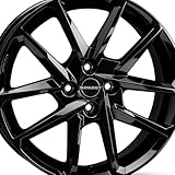 4x Borbet rims alloy rims N 7x17 ET38 4x100 black glossy compatible with Renault Captur Clio Modus Scénic Laguna Mégane Twingo Wind Zoe