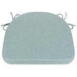 Comfortable Chair Cushion - 44x43x5cm Thick Foam Padding with Removable Cover and Secure Ties - Durable Seat Pad for Indoor/Outdoor Home, Patio, Garden - Portuguese Premium Fabric (Sky, Pack of 1)