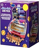 PaMeer® Modern Coin Push Machine: Battery-Operated Arcade Game with 150 Coins, LED Lights, and Arcade Music - Ideal Kids' Gift