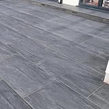 Anthracite Porcelain Garden Patio Paving 600 x 900mm | 20mm thick | Low-maintenance garden paving for patios and pathways | Stain, scratch, frost & chemical resistant (25, Tiles)